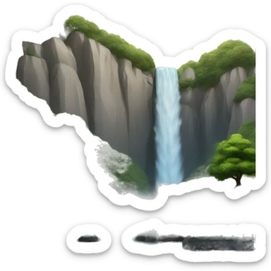 Waterfall in mountain sticker