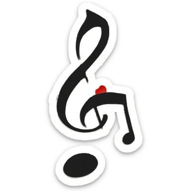 Sydney written in music notes on music sheet sticker