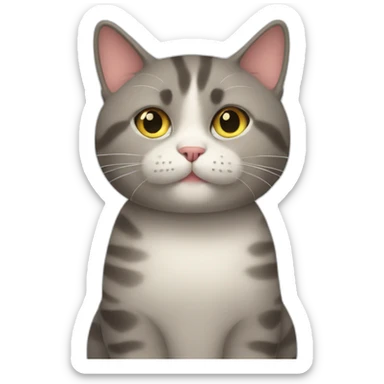 My cat is very fat too sticker