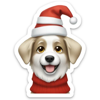 Dog chrismas sticker