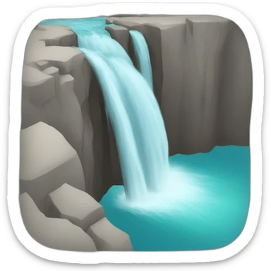waterfall from bottom to top sticker