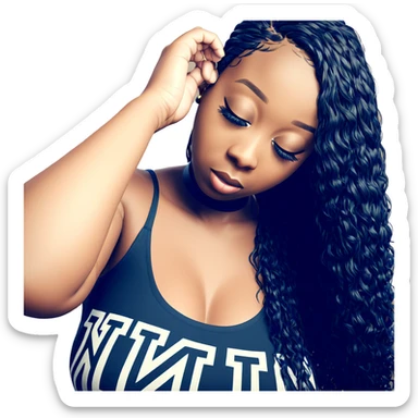 heartfelt elegance of a girl sticker