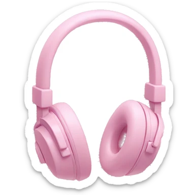 pastel pink headphone sticker