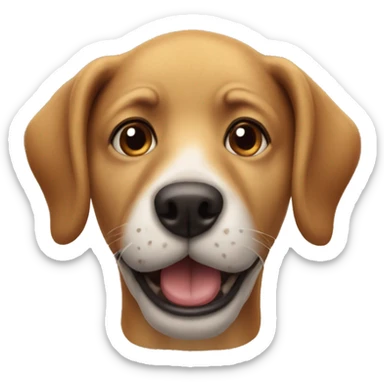 The funny dog head sticker