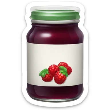 one small jar of jam glass sticker