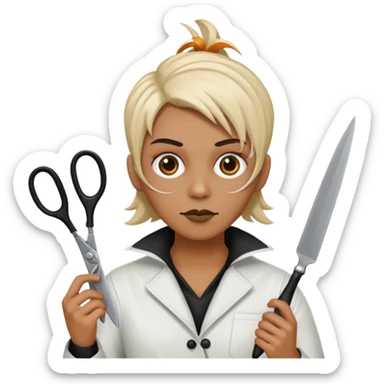 hairdressers nightmare halloween sticker