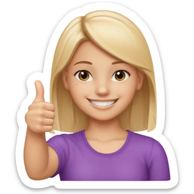 una chica sonriendo con un pulgar hacia arriba con un texto al arriba q pone “me apunto a tdo” sticker