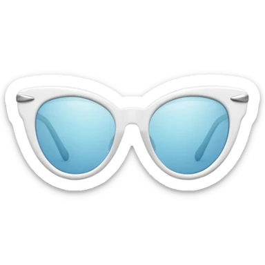 White cateye sunglasses sticker