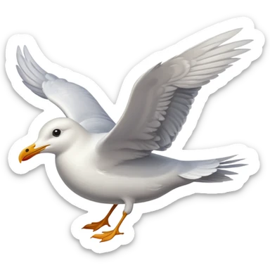 seagull flying sticker