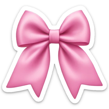 Baby pink bow sticker