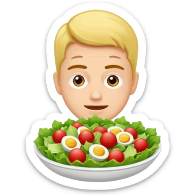 mach mir einen glücklichen mänlcihen sportler der sich gerade gesund ernährt sticker