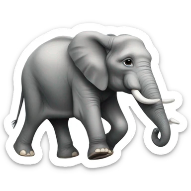 Elephant walking with heels  sticker