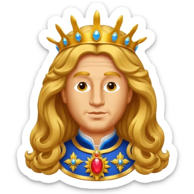 golden head of Louis XIV sun beam hair sticker