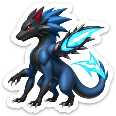  Shiny Zoroark-Salandit-Zekrom-fusion sticker