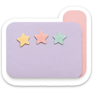 soft pastel cute tab divider with tiny stars with a pastel purple background sticker