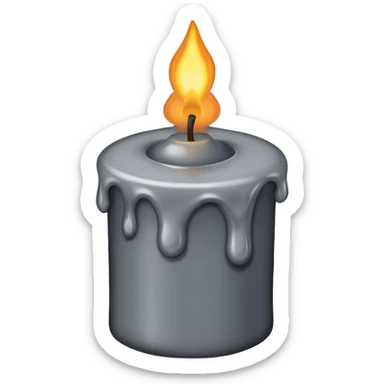 burnt out candle sticker