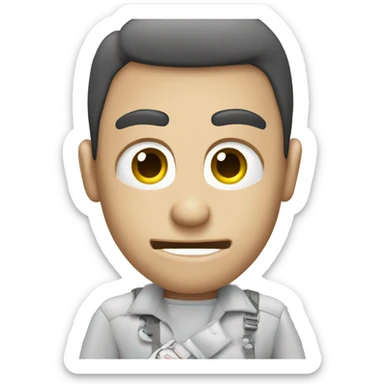 Cara de inseguridad fingiendo felicidad  sticker