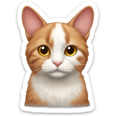Red-haired lop-eared cat sticker