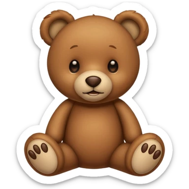 Brow Teddy bear sticker