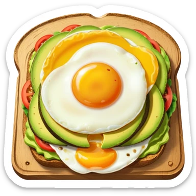 beautiful avocado toast awesome meal sticker