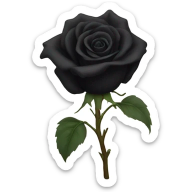 Wilted black rose sticker