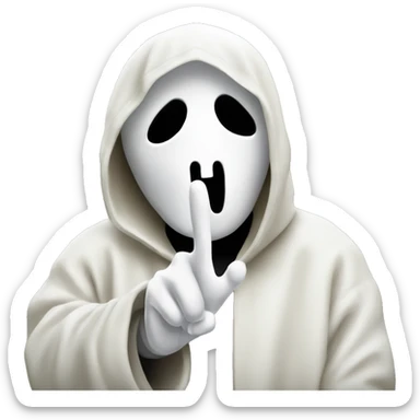 Ghostface doing a peace sign sticker