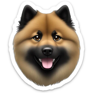 un eurasier couleur noir sticker