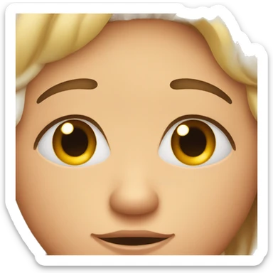 Wrinkle nose blushing face sticker