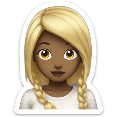 An anime girl with code done sticker