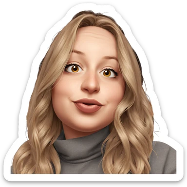 realistic portrait of a girl sticker