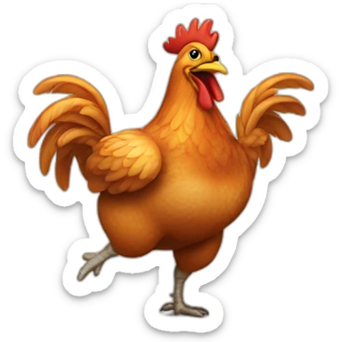 A dancing roasted chicken sticker