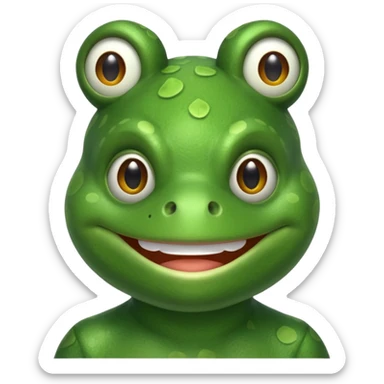man in frog costume  sticker
