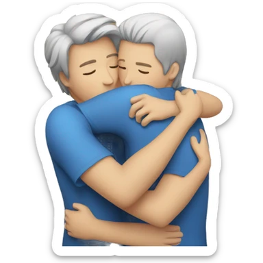 people hugged sticker