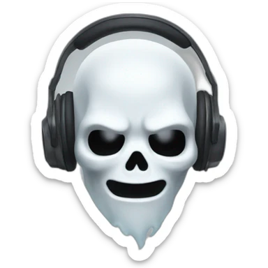 Ghost with headphones from call of duty sticker