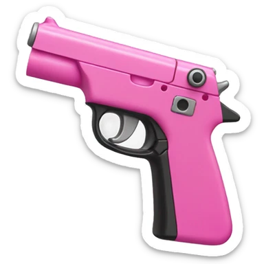 pink toy gun sticker
