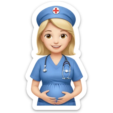 pregnant nurse sticker