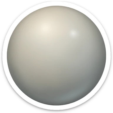 Venus planet emoji, pale grey sphere, soft blurred hazy surface, smooth and featureless, simple and round sticker