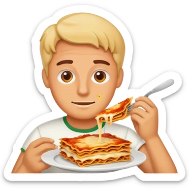 Lasagna eating human  sticker