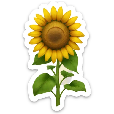 sunflower with face doing life sticker