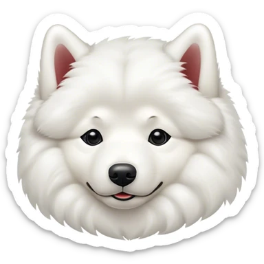 
Samoyed lies upside down sticker