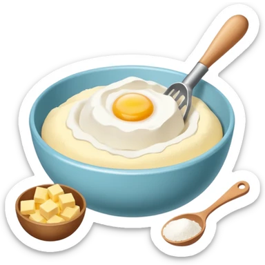 baking ingredients before preparation sticker