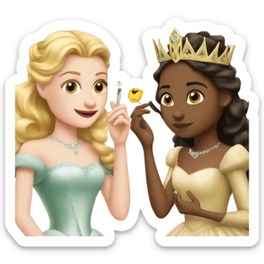 Glinda and elfaba with cig sticker