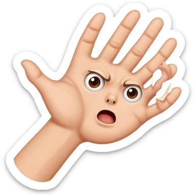 clawing at face sticker