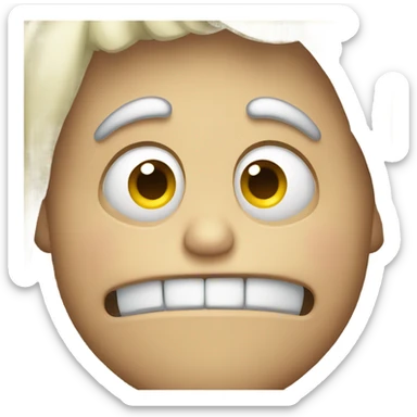 grossed out face sticker