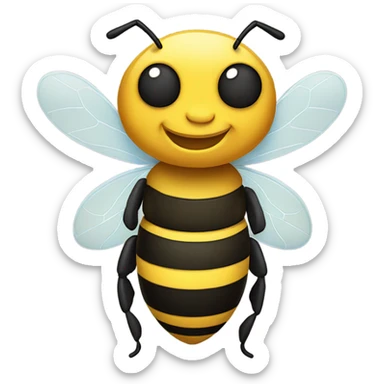 Bee stinging sticker