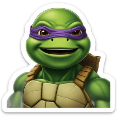 ninja turtle hyper realistic sticker