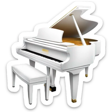 White piano sticker