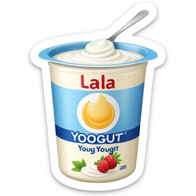 Yogurt envasado marca lala sticker