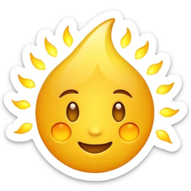 brilho amarelo sticker