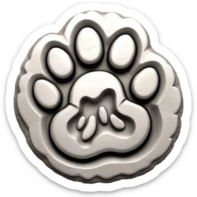 cat paw print sticker